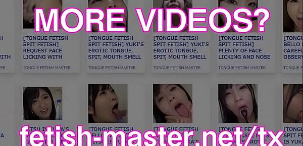  Japanese Asian Tongue Spit Face Nose Licking Sucking Kissing Handjob Fetish - More at fetish-master.net